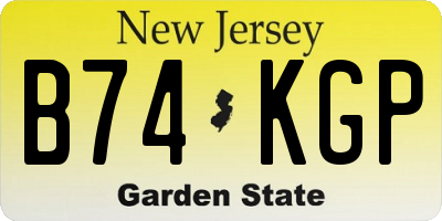 NJ license plate B74KGP
