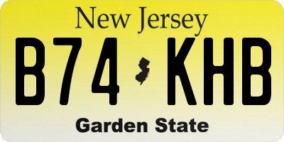 NJ license plate B74KHB
