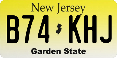 NJ license plate B74KHJ