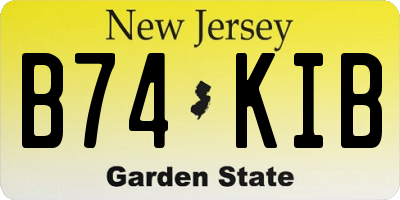 NJ license plate B74KIB