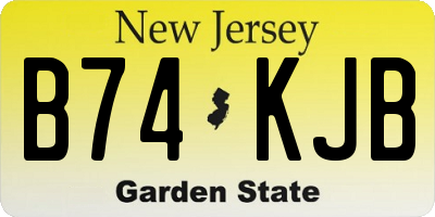 NJ license plate B74KJB