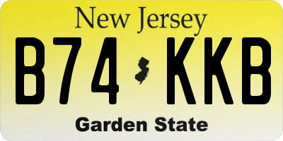NJ license plate B74KKB