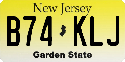 NJ license plate B74KLJ