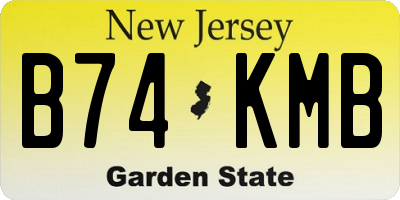NJ license plate B74KMB