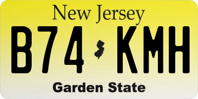 NJ license plate B74KMH