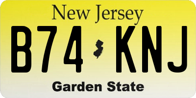 NJ license plate B74KNJ