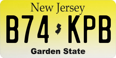 NJ license plate B74KPB