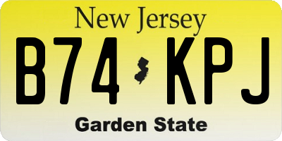 NJ license plate B74KPJ