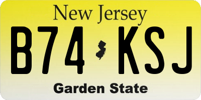 NJ license plate B74KSJ