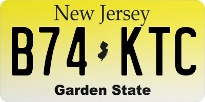 NJ license plate B74KTC