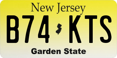 NJ license plate B74KTS