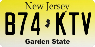 NJ license plate B74KTV
