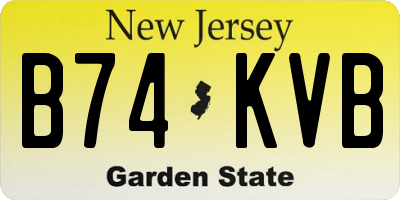 NJ license plate B74KVB