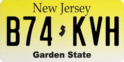 NJ license plate B74KVH