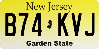 NJ license plate B74KVJ