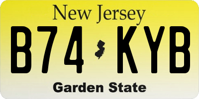 NJ license plate B74KYB