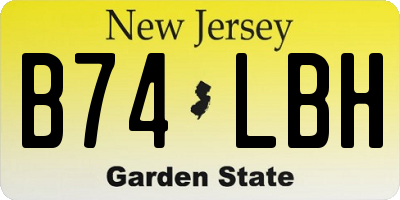 NJ license plate B74LBH