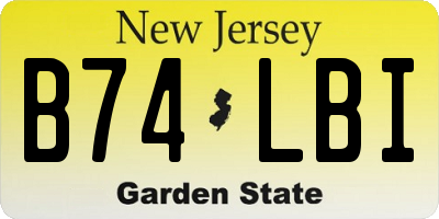 NJ license plate B74LBI