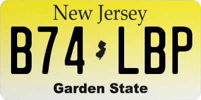 NJ license plate B74LBP