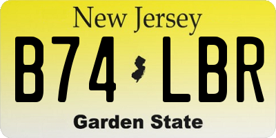 NJ license plate B74LBR