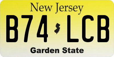 NJ license plate B74LCB