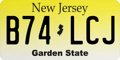 NJ license plate B74LCJ