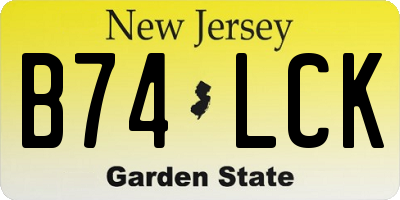 NJ license plate B74LCK