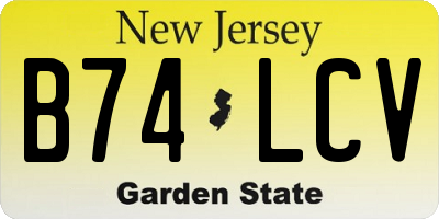 NJ license plate B74LCV