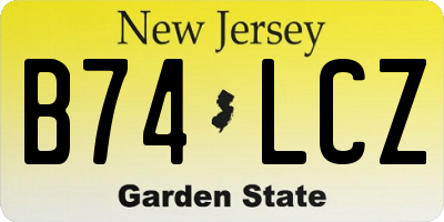 NJ license plate B74LCZ