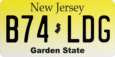 NJ license plate B74LDG
