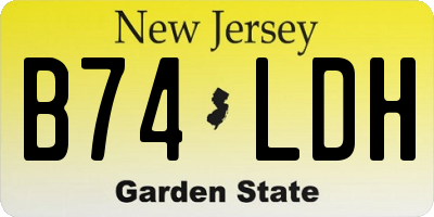 NJ license plate B74LDH