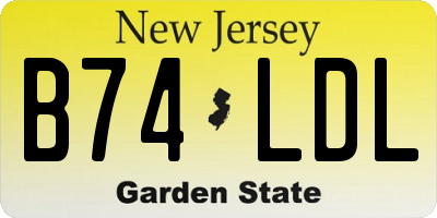 NJ license plate B74LDL