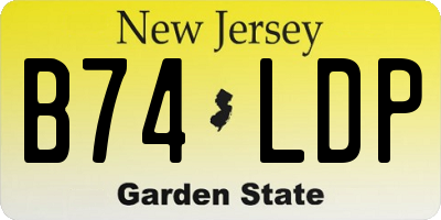 NJ license plate B74LDP