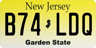 NJ license plate B74LDQ