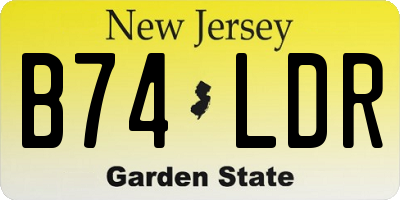 NJ license plate B74LDR