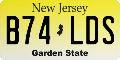 NJ license plate B74LDS