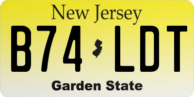 NJ license plate B74LDT