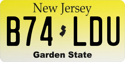 NJ license plate B74LDU
