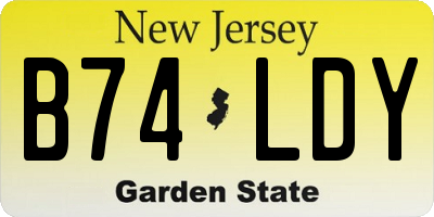 NJ license plate B74LDY