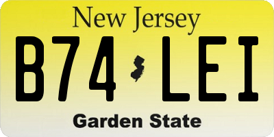 NJ license plate B74LEI