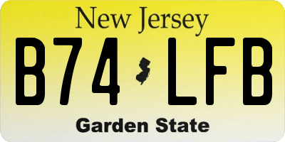 NJ license plate B74LFB