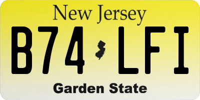 NJ license plate B74LFI