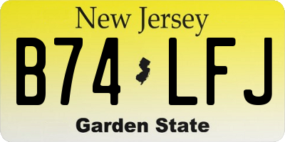 NJ license plate B74LFJ