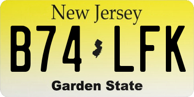 NJ license plate B74LFK