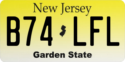 NJ license plate B74LFL