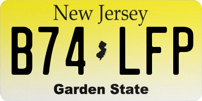 NJ license plate B74LFP