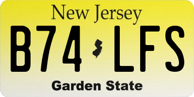 NJ license plate B74LFS