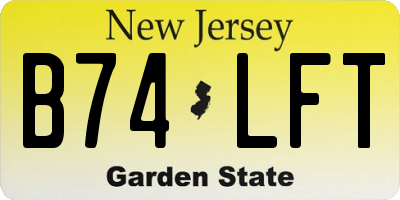 NJ license plate B74LFT