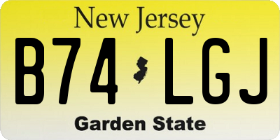 NJ license plate B74LGJ