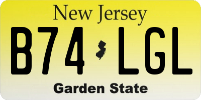 NJ license plate B74LGL
